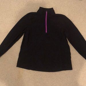 Black athletic quarter zip